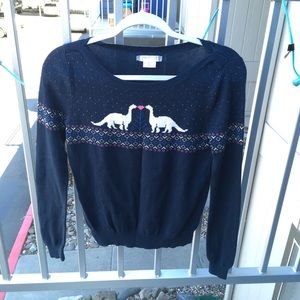 Kissing dinosaur light sweater (Urban Outfitters)